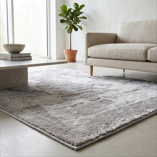 Anti-Slip Backing, Shaggy Rugs Grey