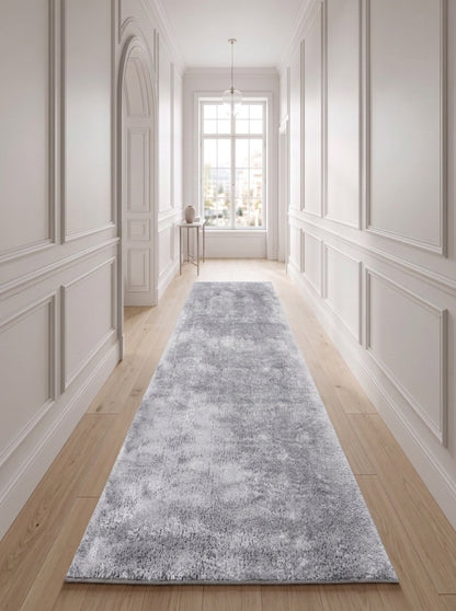 Anti-Slip Backing, Shaggy Rugs Light Grey
