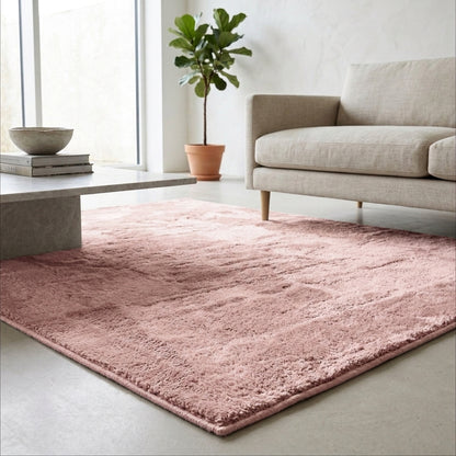 Anti-Slip Backing, Shaggy Rugs Pink