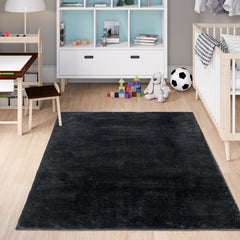 Anti-Slip Backing, Shaggy Rugs Black