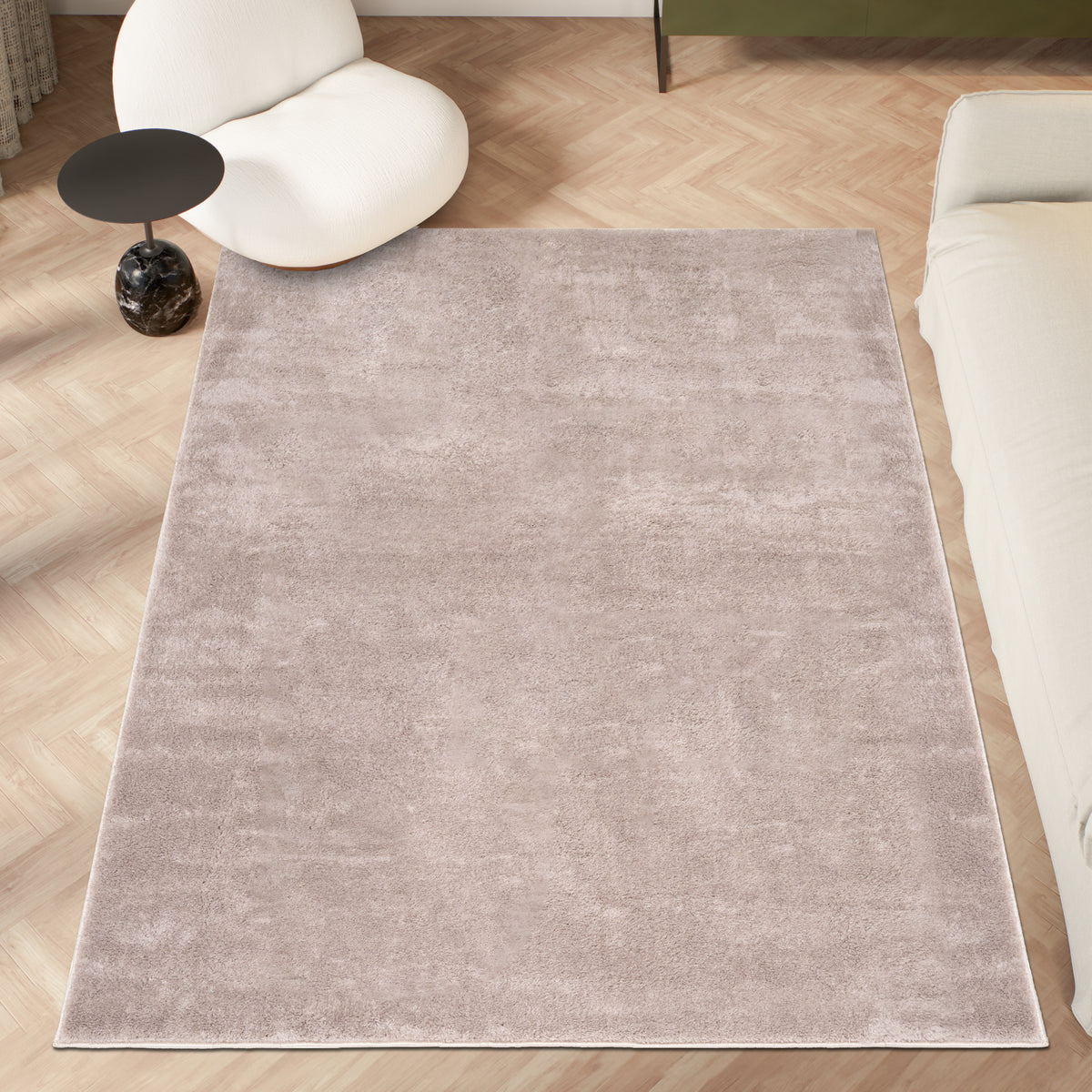 Anti-Slip Backing, Shaggy Rugs Brown