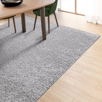 Shaggy Rug Plain Silver Grey