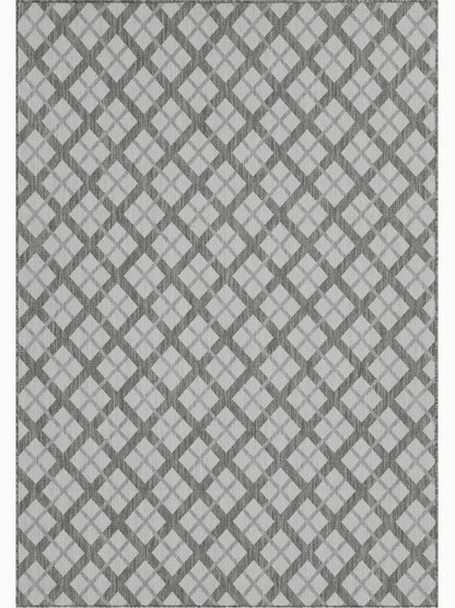 Outdoor Rugs Lined - Dark Grey / Cream