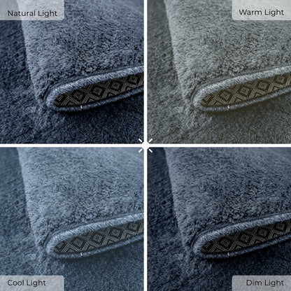 Anti-Slip Backing, Shaggy Rugs Navy