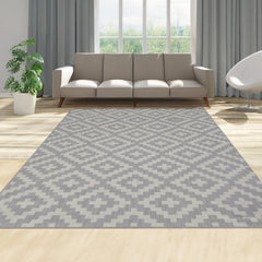 Indoor Rugs Square Collection Grey Cream