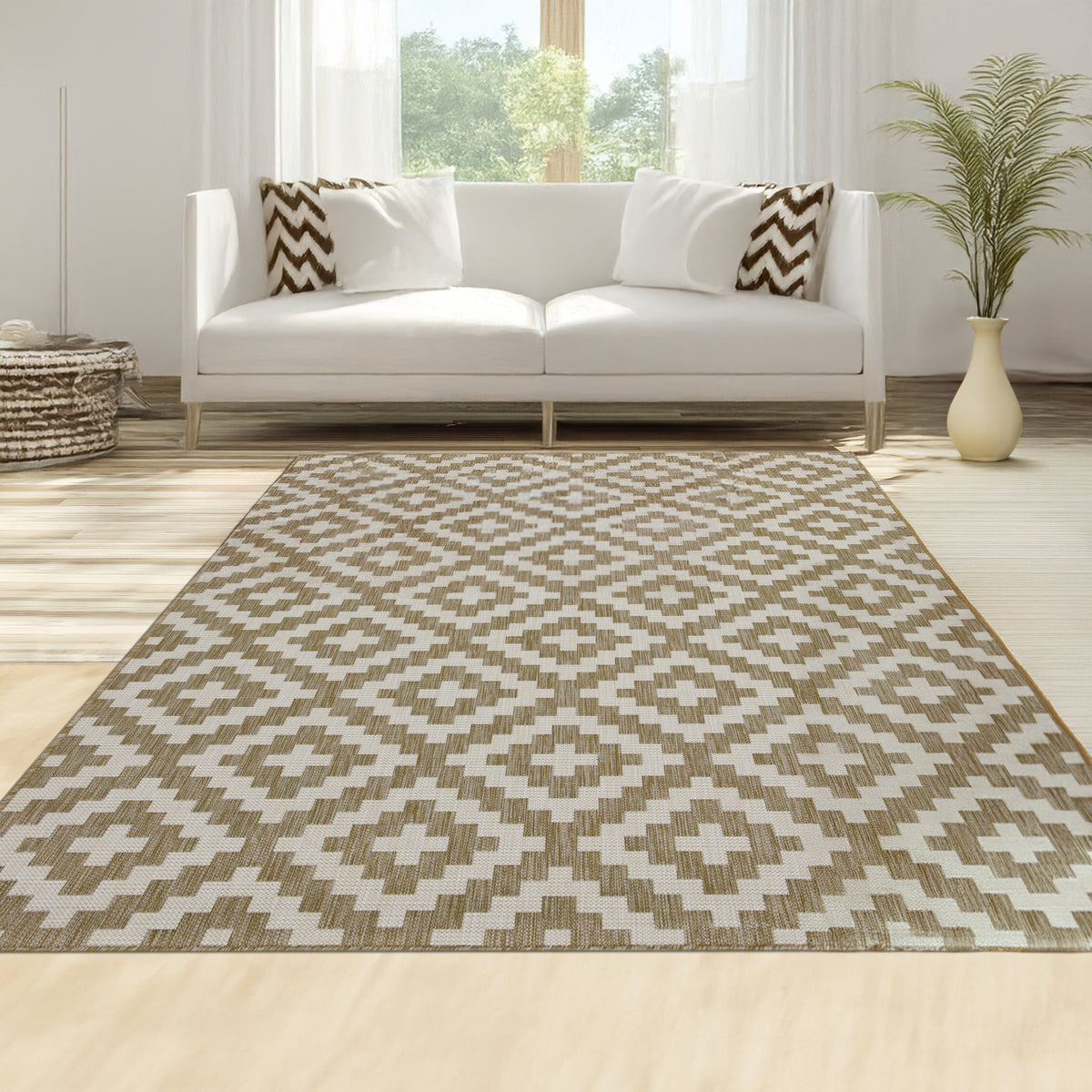 Indoor Rugs Square Collection Beige Cream