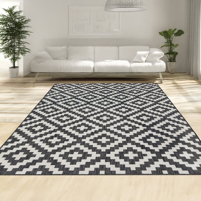 Indoor Rugs Square Collection Anthracite Cream