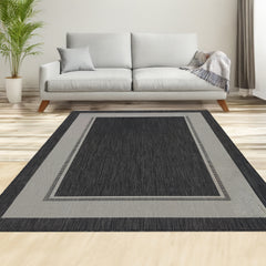 Indoor Rugs Rectangular Collection Anthracite Cream