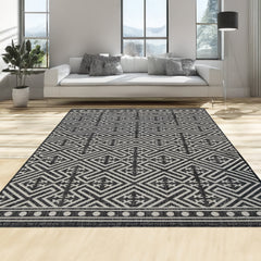 Indoor Rugs Medallion Collection Anthracite Cream