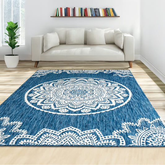 Indoor Rugs Mandala - Blue / Cream