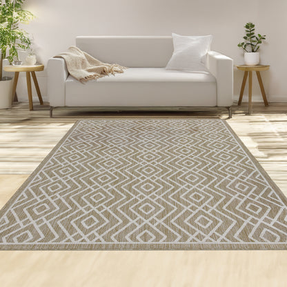 Indoor Rugs Diamond Collection Beige Cream