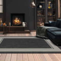 Indoor Rugs Rectangular Collection Anthracite Cream