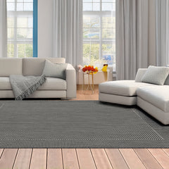 Indoor Rugs Plain Collection Anthracite Cream