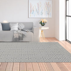 Indoor Rugs Medallion Collection Grey Cream