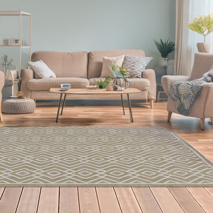 Indoor Rugs Diamond Collection Beige Cream