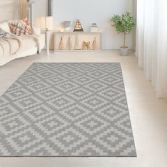 Indoor Rugs Square Collection Grey Cream