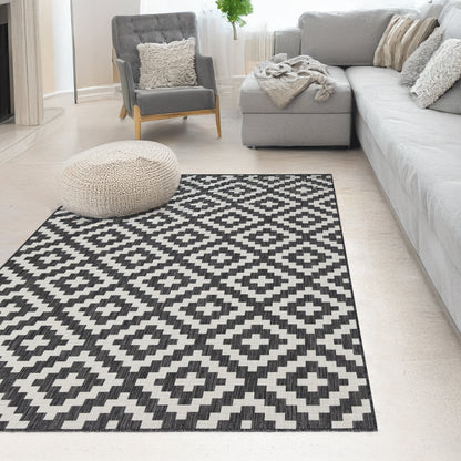 Indoor Rugs Square Collection Anthracite Cream