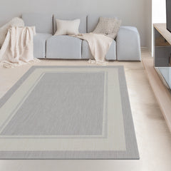 Indoor Rugs Rectangular Collection Grey Cream