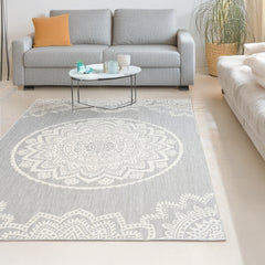 Indoor Rugs Mandala Grey / Cream