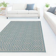 Indoor Rugs Diamond Collection Aqua Cream