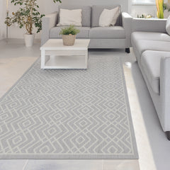 Indoor Rugs Diamond Collection Grey Cream