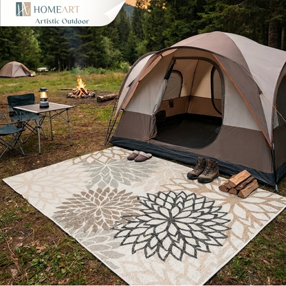 Outdoor Rugs Bellis - Black / Beige