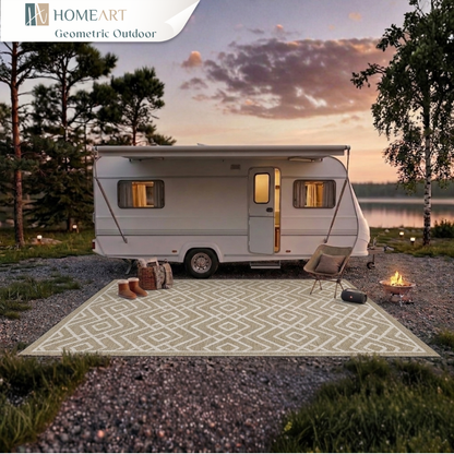 Outdoor Rugs Diamond Collection Beige Cream