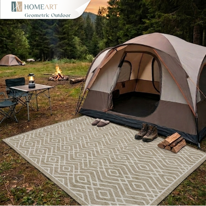 Outdoor Rugs Diamond Collection Beige Cream