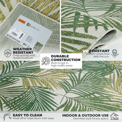 Outdoor Rugs Palm - Black / Beige