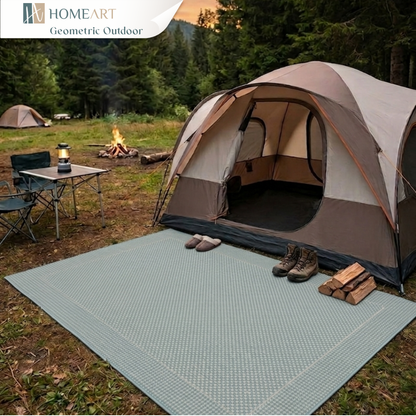 Outdoor Rugs Plain Collection Aqua Cream
