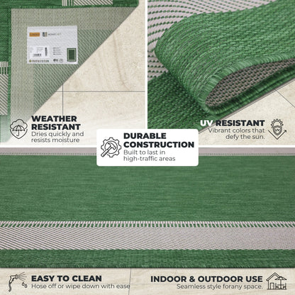 Outdoor Rugs Rectangular Collection Aqua Cream