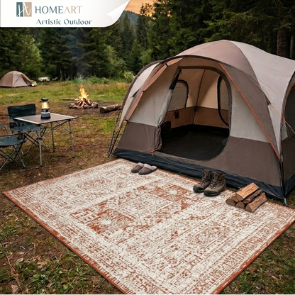 Outdoor Rugs Vintage Rectangular Terra / Cream