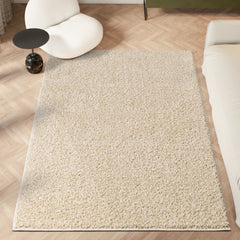 Shaggy Rug Plain Light Beige