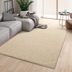 Shaggy Rug Plain Light Beige