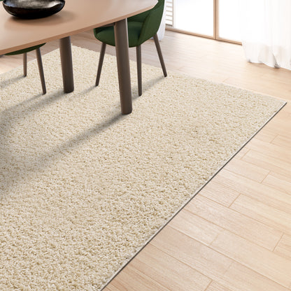 Shaggy Rug Plain Light Beige