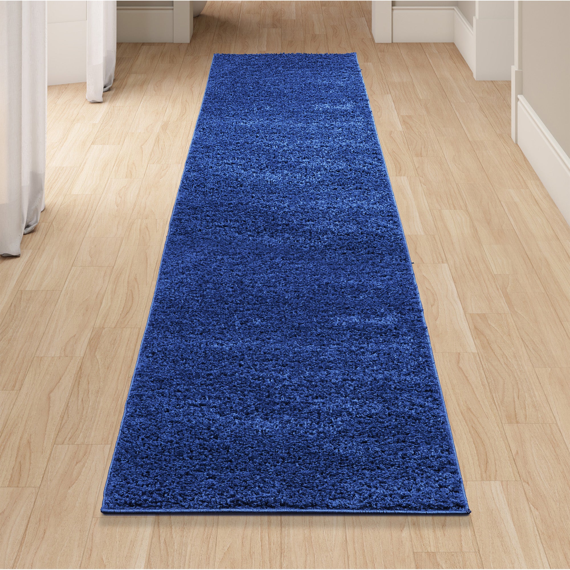 Shaggy Rug Plain Navy