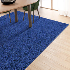 Shaggy Rug Plain Navy