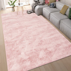 Anti-Slip Backing, Shaggy Rugs Pink