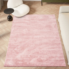 Anti-Slip Backing, Shaggy Rugs Pink