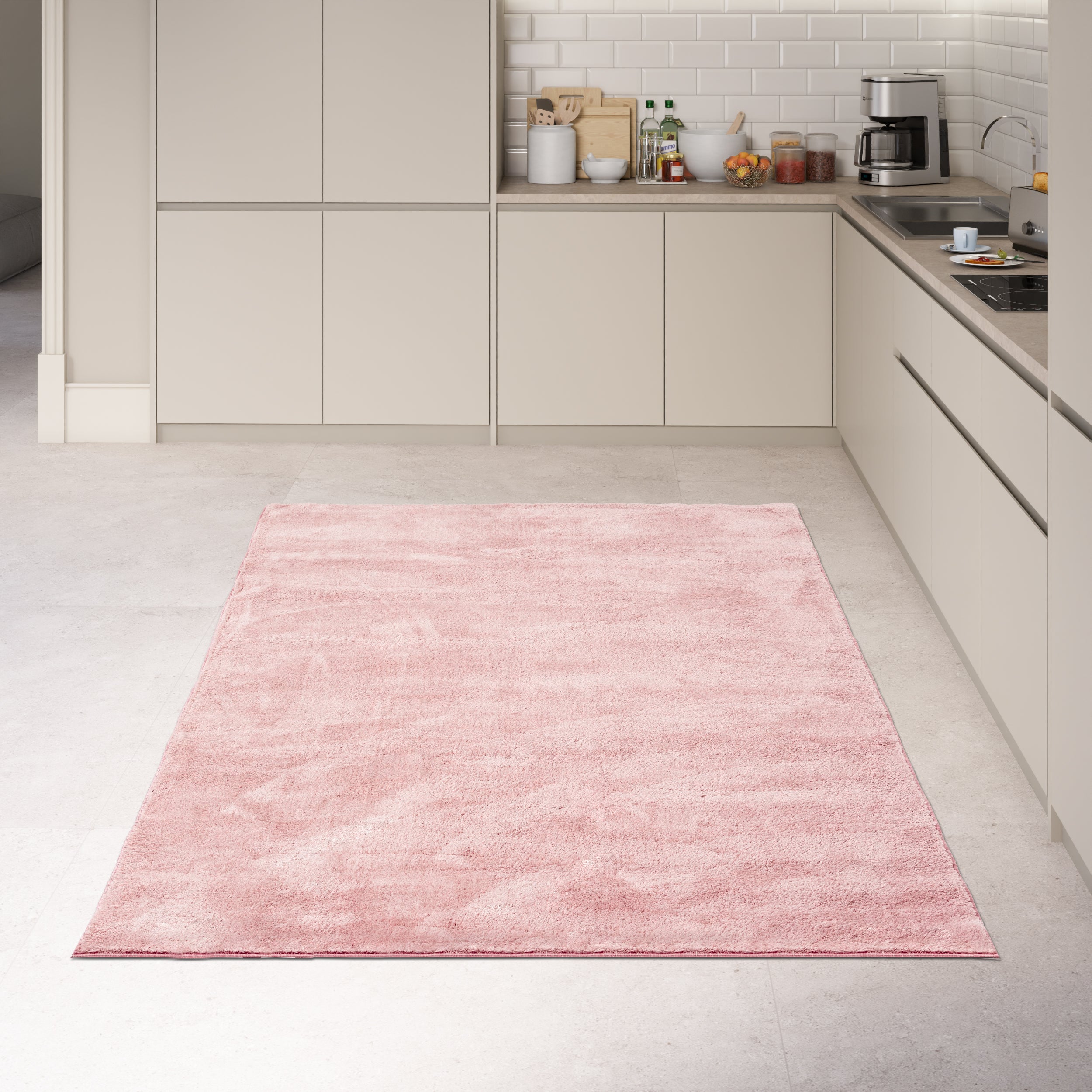 Anti-Slip Backing, Shaggy Rugs Pink