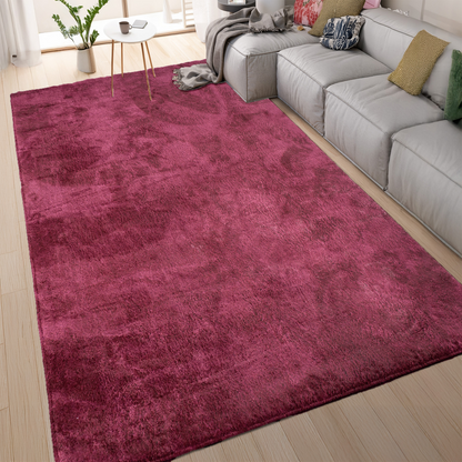 Anti-Slip Backing, Shaggy Rugs Bordeaux