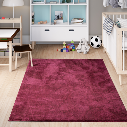 Anti-Slip Backing, Shaggy Rugs Bordeaux