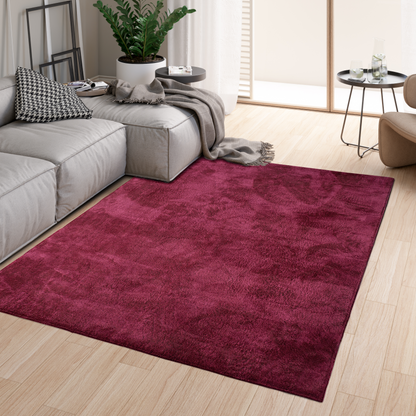 Anti-Slip Backing, Shaggy Rugs Bordeaux