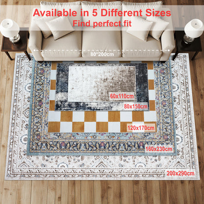 Eton Abstract Rug | Brown & Super Soft 60*110