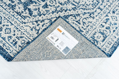 Outdoor Rugs Vintage Medallion Blue / Cream