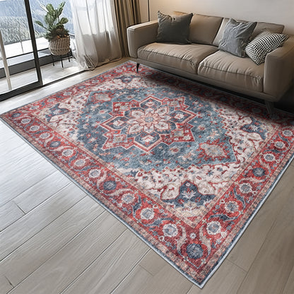Washable Rugs HAMILTON Red/Blue