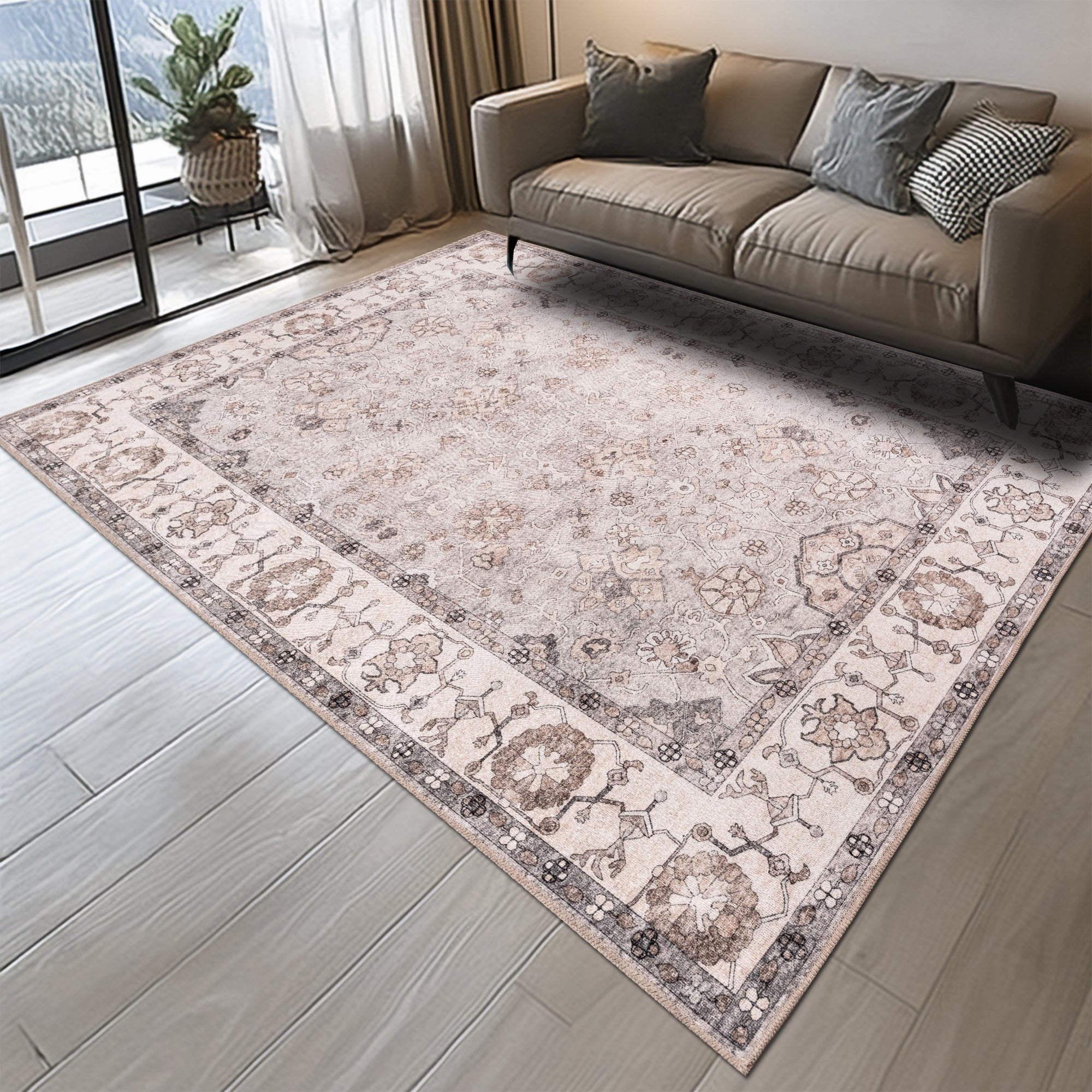 Washable Rugs Auckland Grey