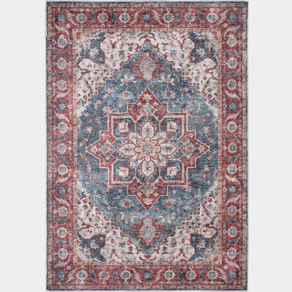 Washable Rugs HAMILTON Red/Blue