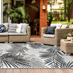 Outdoor Rugs Palm - Black / Grey