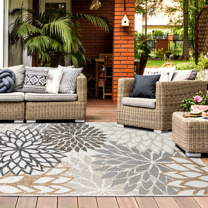 Outdoor Rugs Bellis - Black / Beige